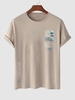 T-shirt à Imprimé Vague D