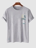 T-shirt à Imprimé Vague D