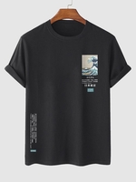 T-shirt à Imprimé Vague D