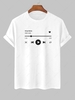 T-shirt à Message à Manches à Revers L Blanc