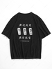 T-shirt à Message Streetwear S Noir