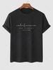 T-shirt à Motif de Lettre LOS ANGELES California à Manches Courtes Xl Noir