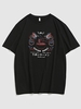 T-shirt à Motif Dragon Volant Xl Noir