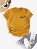 T-shirt à Motif Graphique de Montagne L Deep yellow
