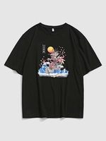T-shirt à Motif Graphique de Sakura Xxl Noir