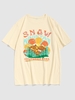 T-shirt à Motif Montagne Graphique et Lettre CALIFORNIA PARK Xl Jaune clair
