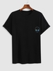 T-shirt Amusant à Imprimé Lumineux Dessin Animé Xl Noir