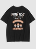 T-shirt Amusant Graphique à Imprimé Lettre M Noir