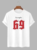 T-Shirt Basket-ball Décontracté à Imprimé Chiffres Xl Blanc