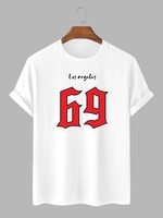 T-Shirt Basket-ball Décontracté à Imprimé Chiffres Xl Blanc