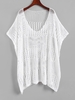 T-shirt Cache-Maillot en Crochet à Fente Latérale Taille unique Blanc