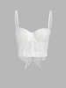T-shirt Camisole Perlé à Armature S Blanc