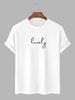T-shirt Classique Motif Lettre Jolie S Blanc