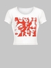 T-shirt Court à Imprimé Figure Graphique à Manches Courtes M Blanc