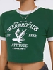 T-shirt Court à Imprimé Lettres et D