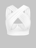 T-shirt Court Croisé à Armature M Blanc