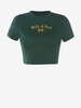 T-shirt Court Lettre Brodée L Vert