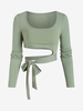 T-shirt Court Noué M Vert clair