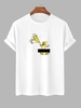 T-shirt Décontracté à Imprimé Banane S Blanc