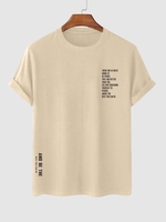 T-shirt Décontracté à Imprimé Lettre Graphique Xl Café lumière