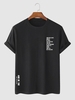 T-shirt Décontracté à Imprimé Lettre Graphique Xxl Noir