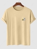 T-shirt Décontracté à Imprimé Lune Astronaute Dessin Animé Xl Café lumière