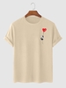 T-shirt Décontracté à Imprimé Panda et Cœur Xl Café lumière