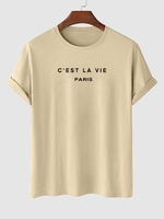 T-shirt Décontracté à Lettre C