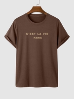 T-shirt Décontracté à Lettre C