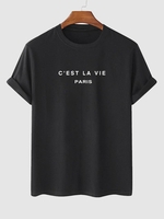 T-shirt Décontracté à Lettre C