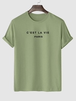 T-shirt Décontracté à Lettre C