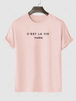 T-shirt Décontracté à Lettre C