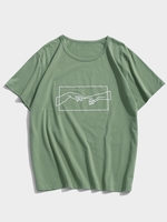 T-shirt Décontracté Graphique à Manches Courtes Xs Vert clair