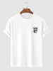 T-Shirt Décontracté Graphique Lettre Couronne Xl Blanc