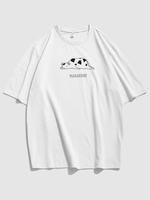 T-shirt de Base à Imprimé Vache à Manches Courtes S Blanc