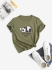 T-shirt de Nuit Panda Graphique à Col Rond S Vert