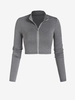 T-shirt de Sport Imprimé Chiné Zippé M Gris foncé