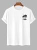 T-shirt de Vacances à Imprimé Noix de Coco et Palmier 2xl Blanc