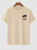 T-shirt de Vacances à Imprimé Noix de Coco et Palmier 2xl Café lumière