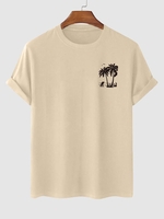 T-shirt de Vacances à Imprimé Noix de Coco et Palmier 2xl Café lumière
