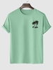 T-shirt de Vacances à Imprimé Noix de Coco et Palmier 2xl Vert clair