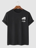 T-shirt de Vacances à Imprimé Noix de Coco et Palmier Xl Noir