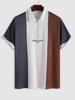 T-shirt en Bloc de Couleur Motif C
