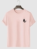 T-shirt en Coton 100% à Imprimé Avocat Graphique S Rose clair
