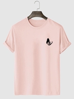 T-shirt en Coton 100% à Imprimé Avocat Graphique S Rose clair