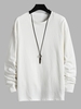 T-shirt en Couleur Unie à Col Rond Xl Blanc