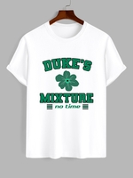 T-shirt Fleur Lettre Graphique à Manches Courtes M Blanc