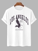 T-shirt Graphique à Imprimé Aigle et Lettre LOS ANGELES 2xl Blanc