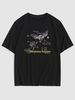 T-shirt Graphique à Imprimé Lettre Xl Noir