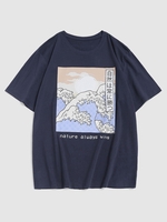 T-shirt Graphique à Imprimé Vague D